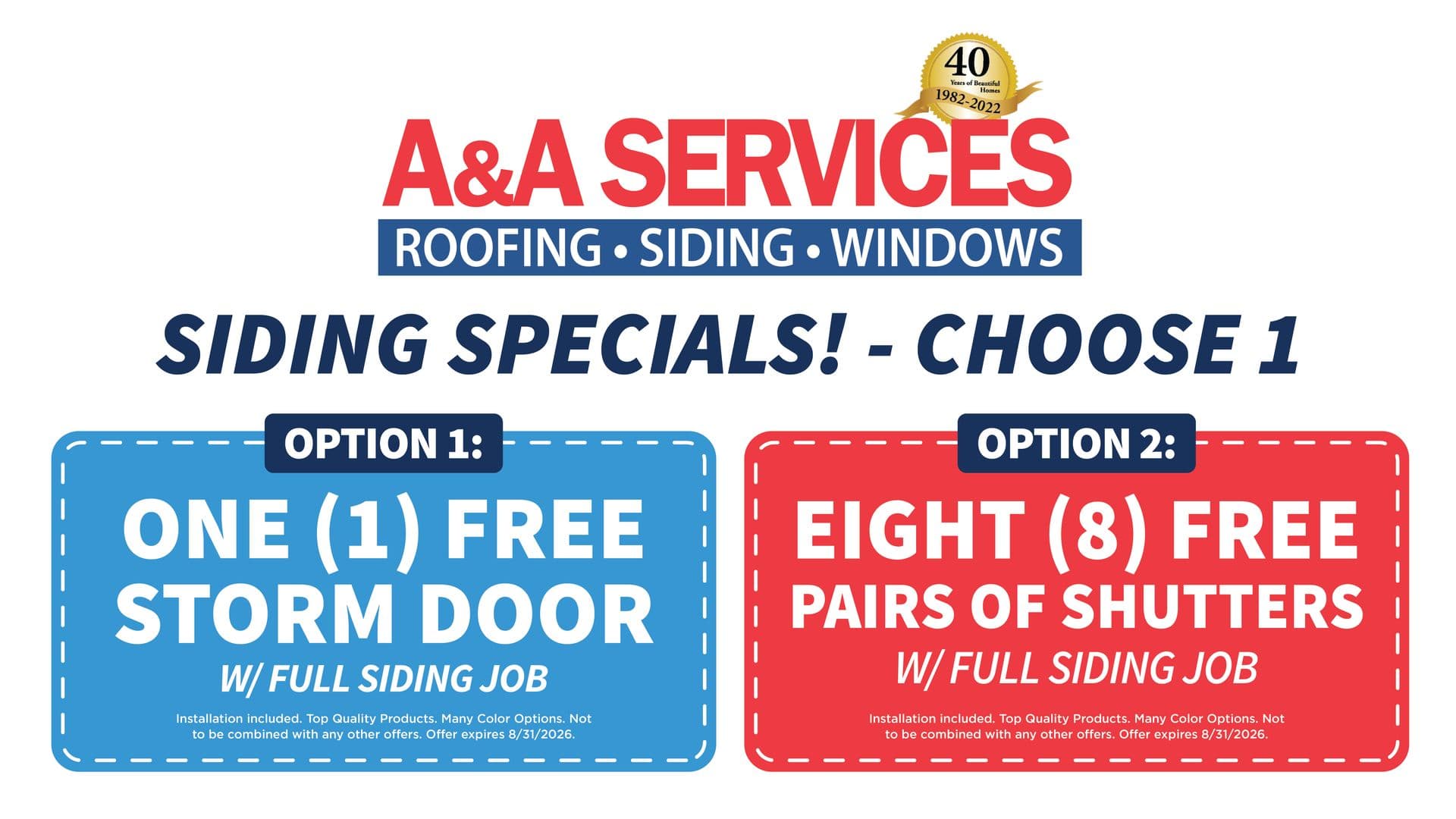 August siding coupon