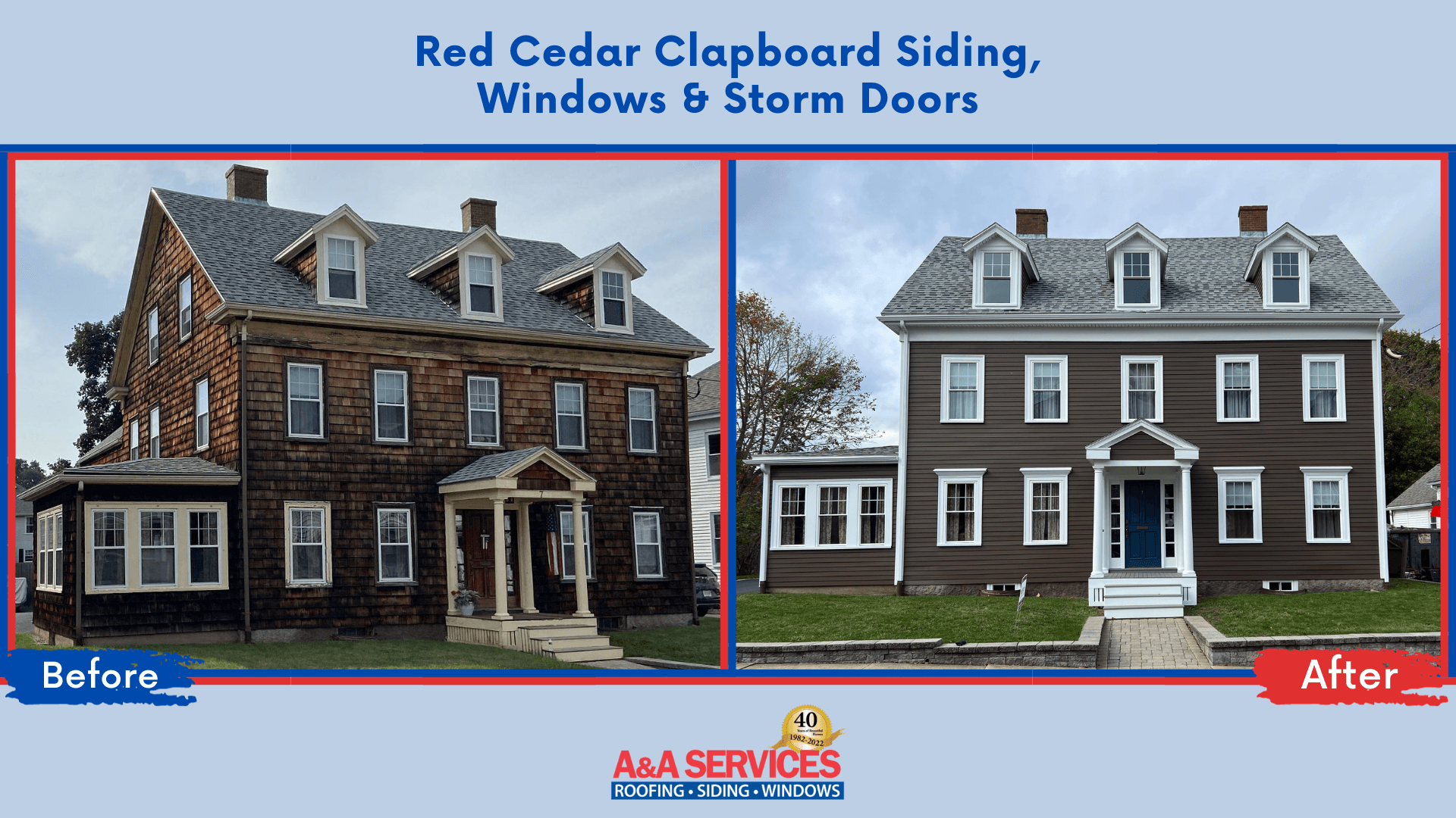 Siding Project before and after